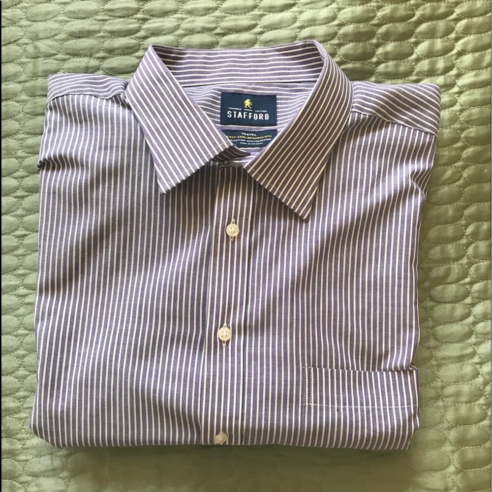 Men’s XXL 36/37 sleeve striped button down shirt